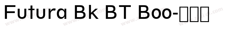 Futura Bk BT Boo字体转换